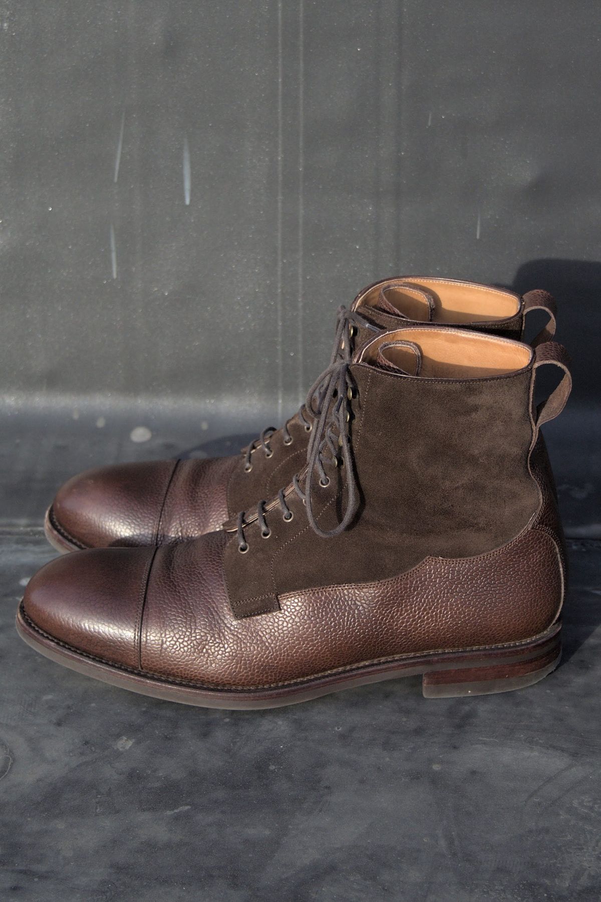 Photo by lucidpivot on December 4, 2022 of the Carmina Work Boots 80791 in Du Puy Brown Country Calf.