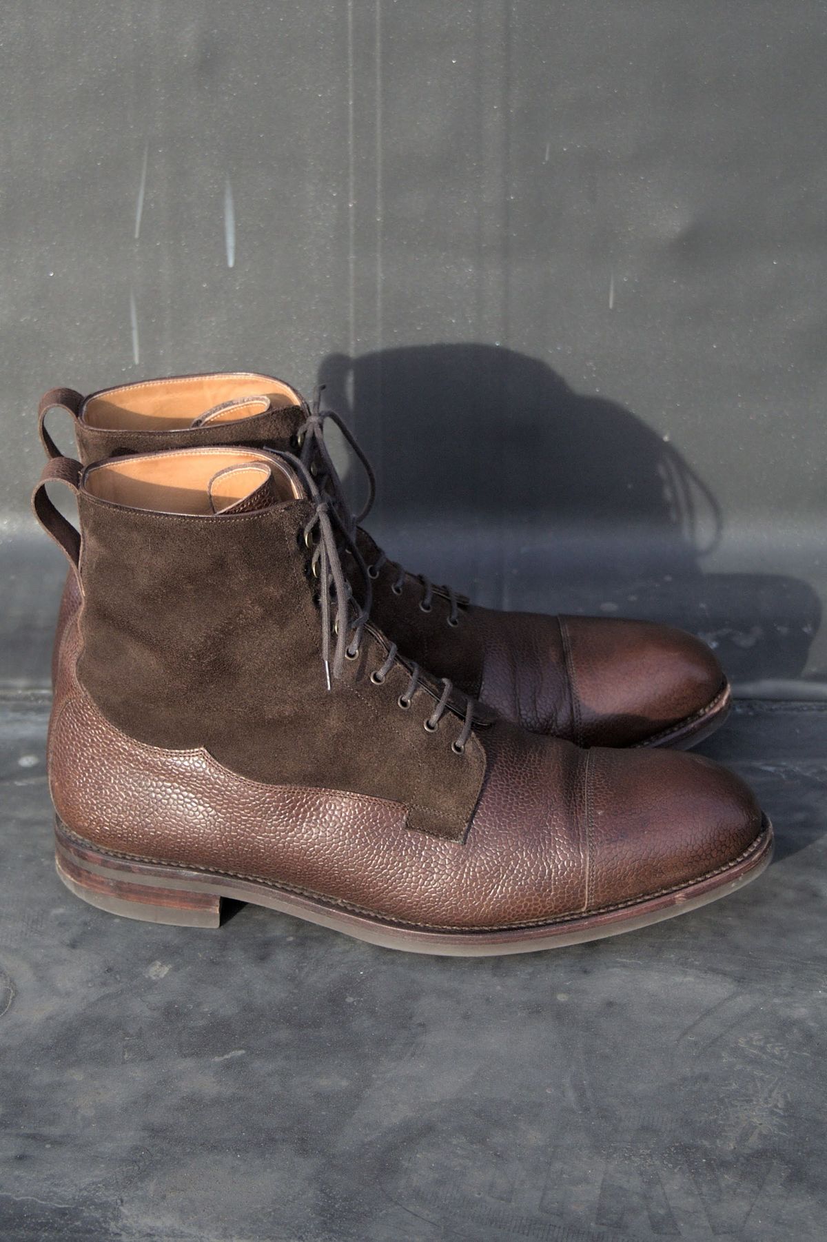 Photo by lucidpivot on December 4, 2022 of the Carmina Work Boots 80791 in Du Puy Brown Country Calf.