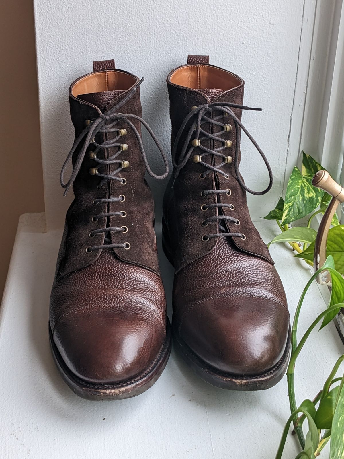 Photo by lucidpivot on January 5, 2023 of the Carmina Work Boots 80791 in Du Puy Brown Country Calf.