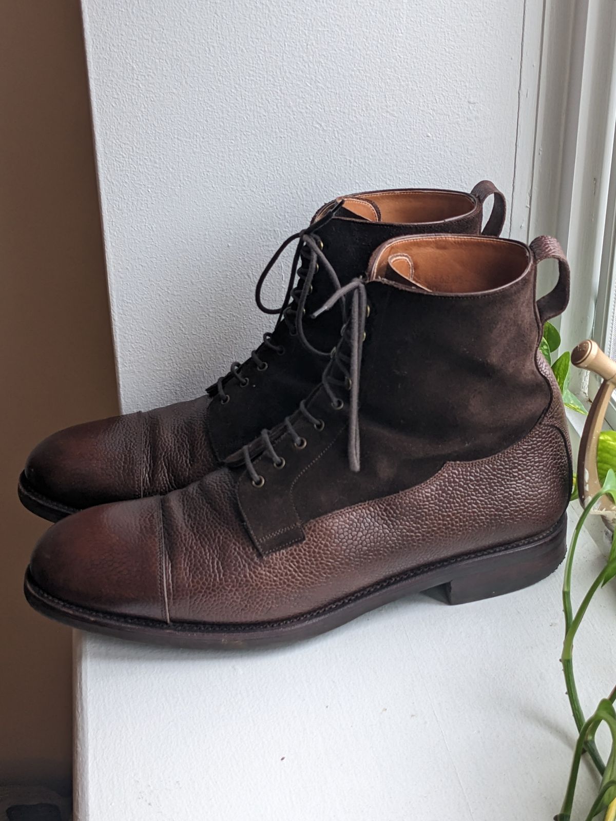 Photo by lucidpivot on January 5, 2023 of the Carmina Work Boots 80791 in Du Puy Brown Country Calf.