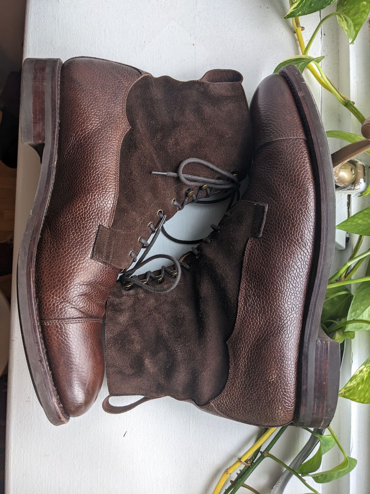 Photo by lucidpivot on January 5, 2023 of the Carmina Work Boots 80791 in Du Puy Brown Country Calf.