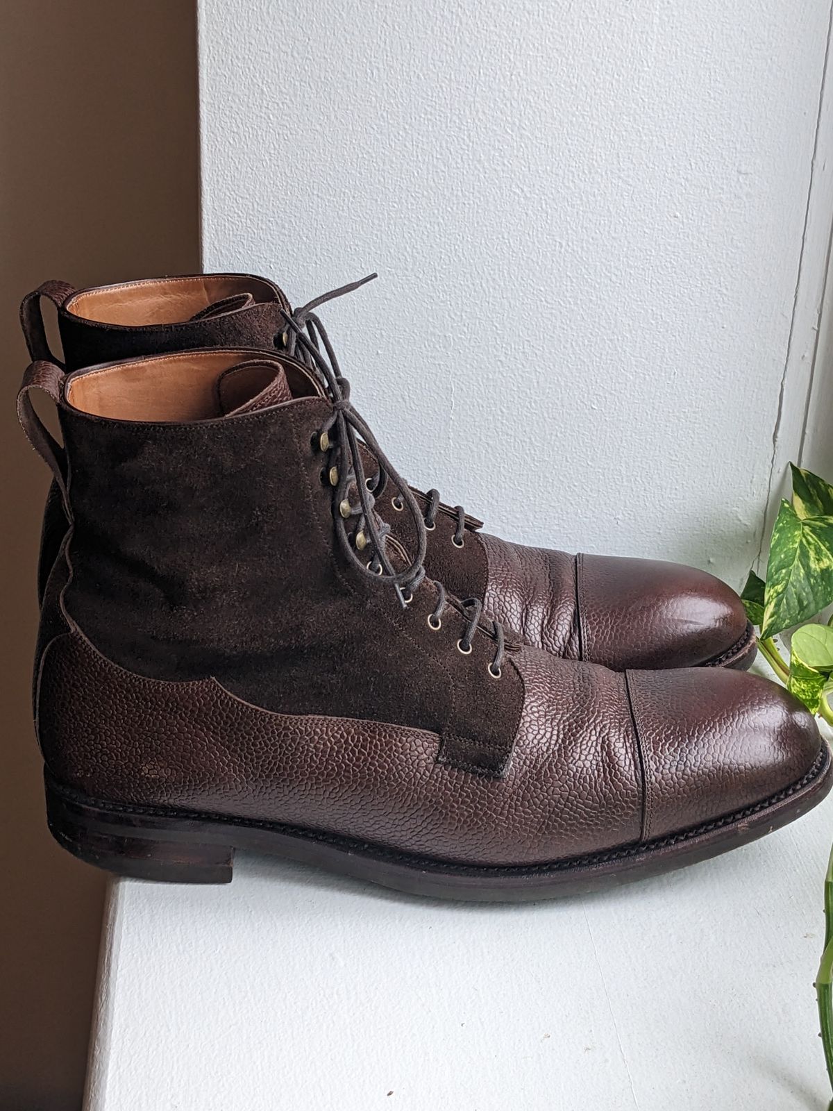 Photo by lucidpivot on January 5, 2023 of the Carmina Work Boots 80791 in Du Puy Brown Country Calf.