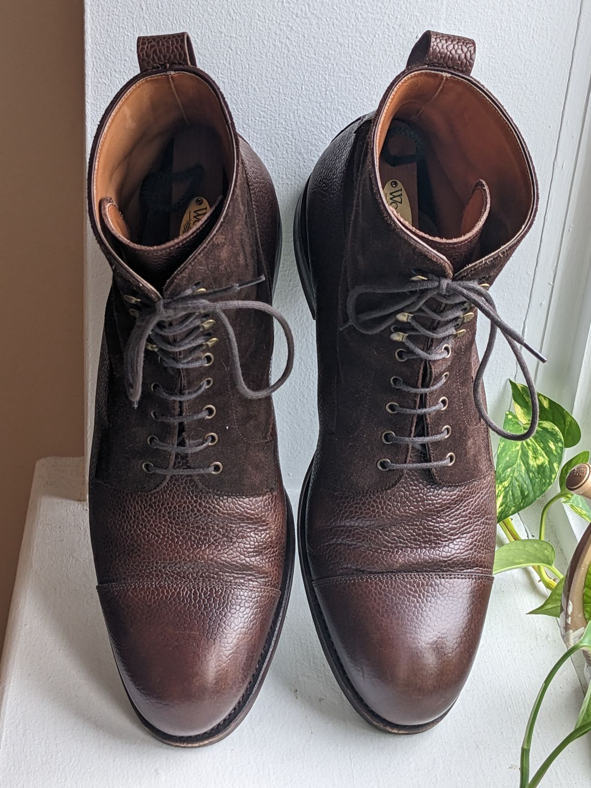 Photo by lucidpivot on January 5, 2023 of the Carmina Work Boots 80791 in Du Puy Brown Country Calf.