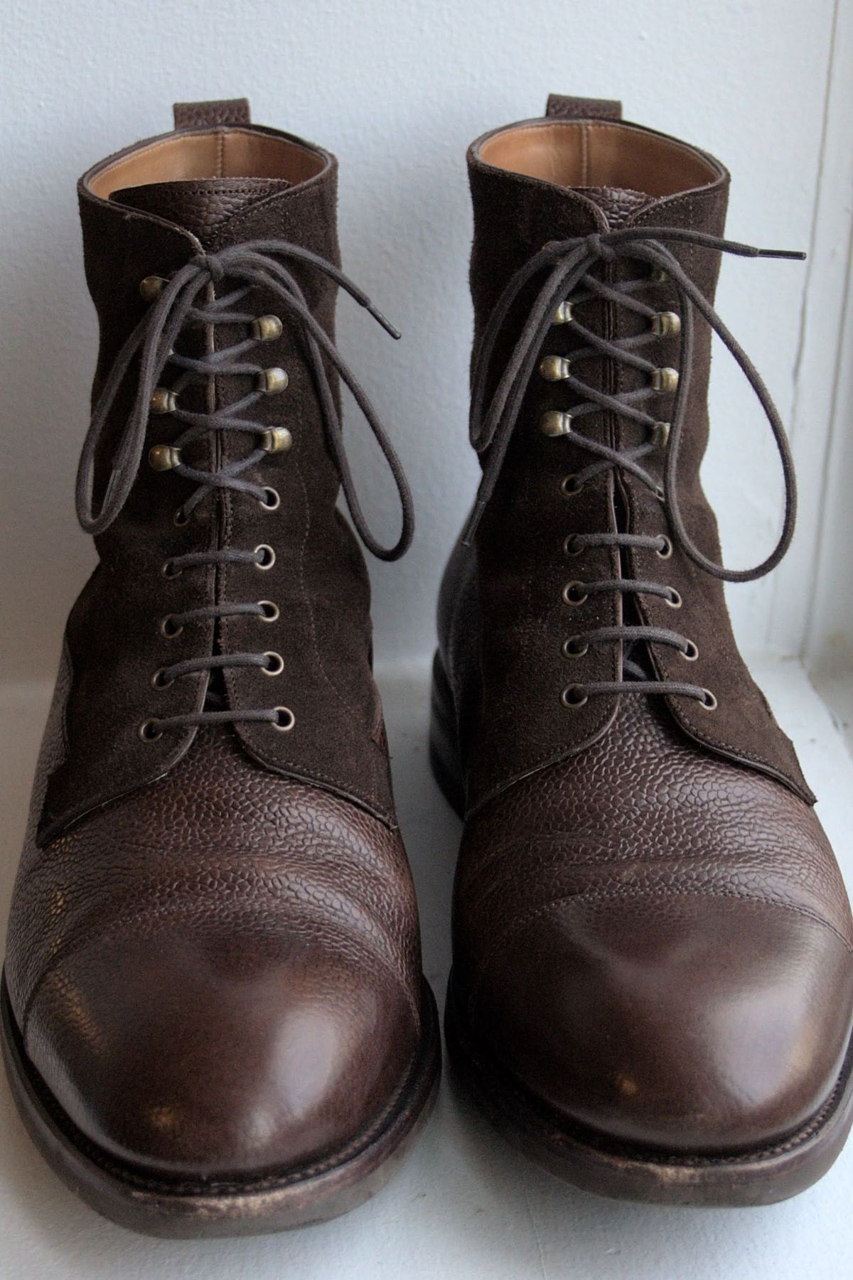 Photo by lucidpivot on February 5, 2023 of the Carmina Work Boots 80791 in Du Puy Brown Country Calf.