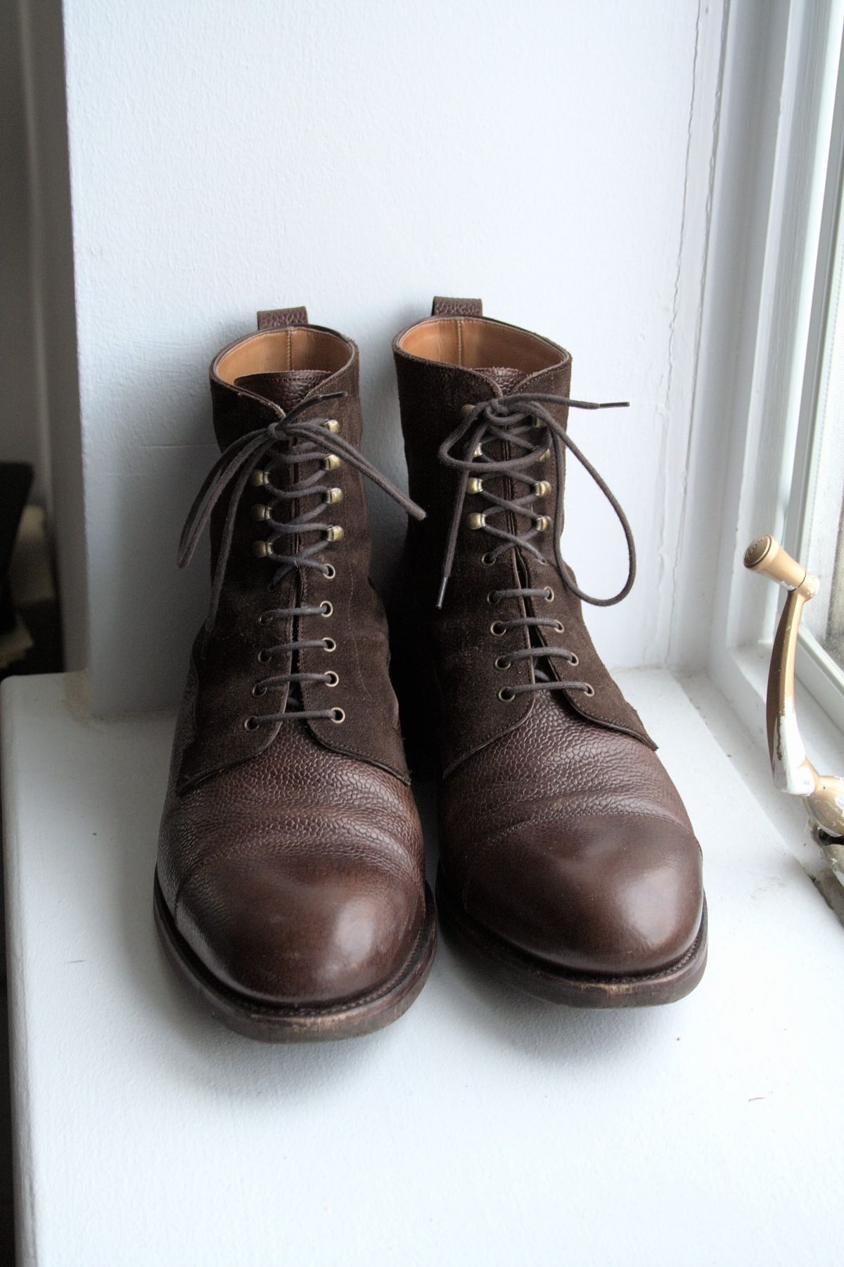 Photo by lucidpivot on March 5, 2023 of the Carmina Work Boots 80791 in Du Puy Brown Country Calf.