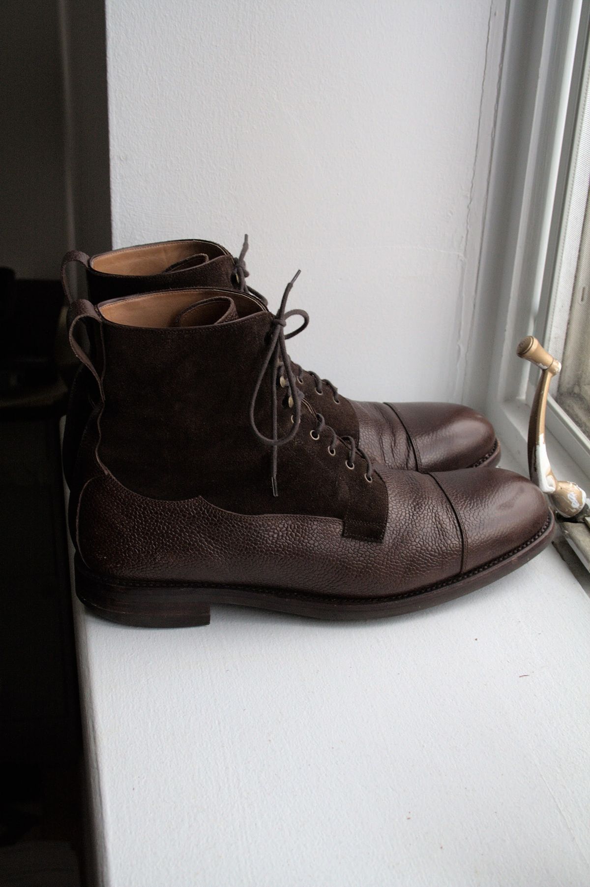 Photo by lucidpivot on March 5, 2023 of the Carmina Work Boots 80791 in Du Puy Brown Country Calf.