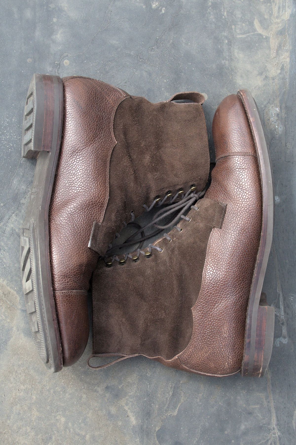 Photo by lucidpivot on April 4, 2023 of the Carmina Work Boots 80791 in Du Puy Brown Country Calf.