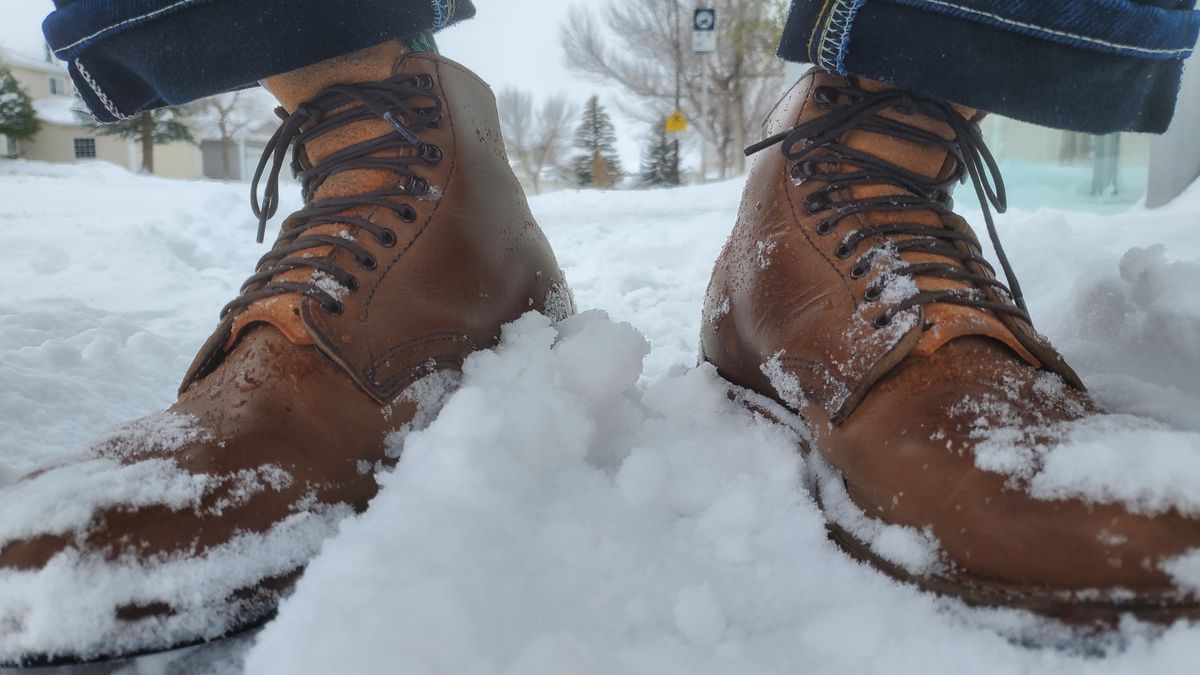 Photo by Ageless on November 3, 2022 of the White's Stevens (Plain Toe) in Horween Natural Chromexcel.