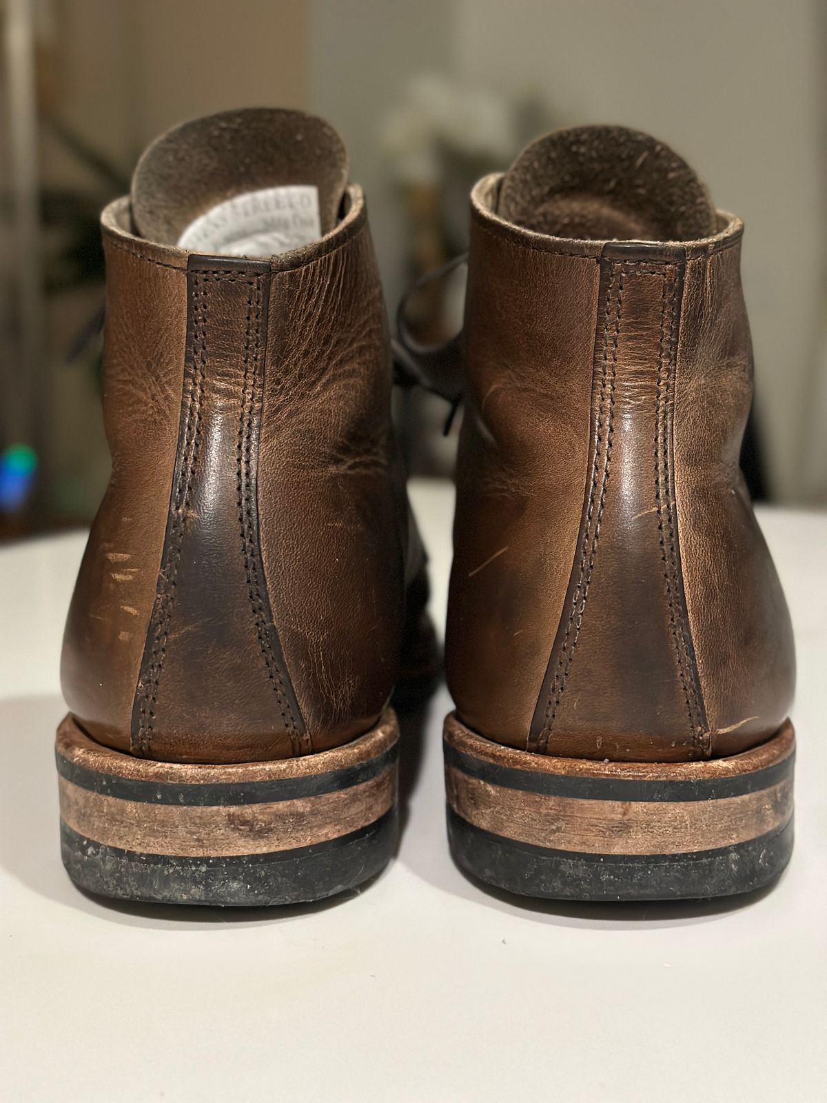 Photo by Ageless on January 5, 2023 of the White's Stevens (Plain Toe) in Horween Natural Chromexcel.