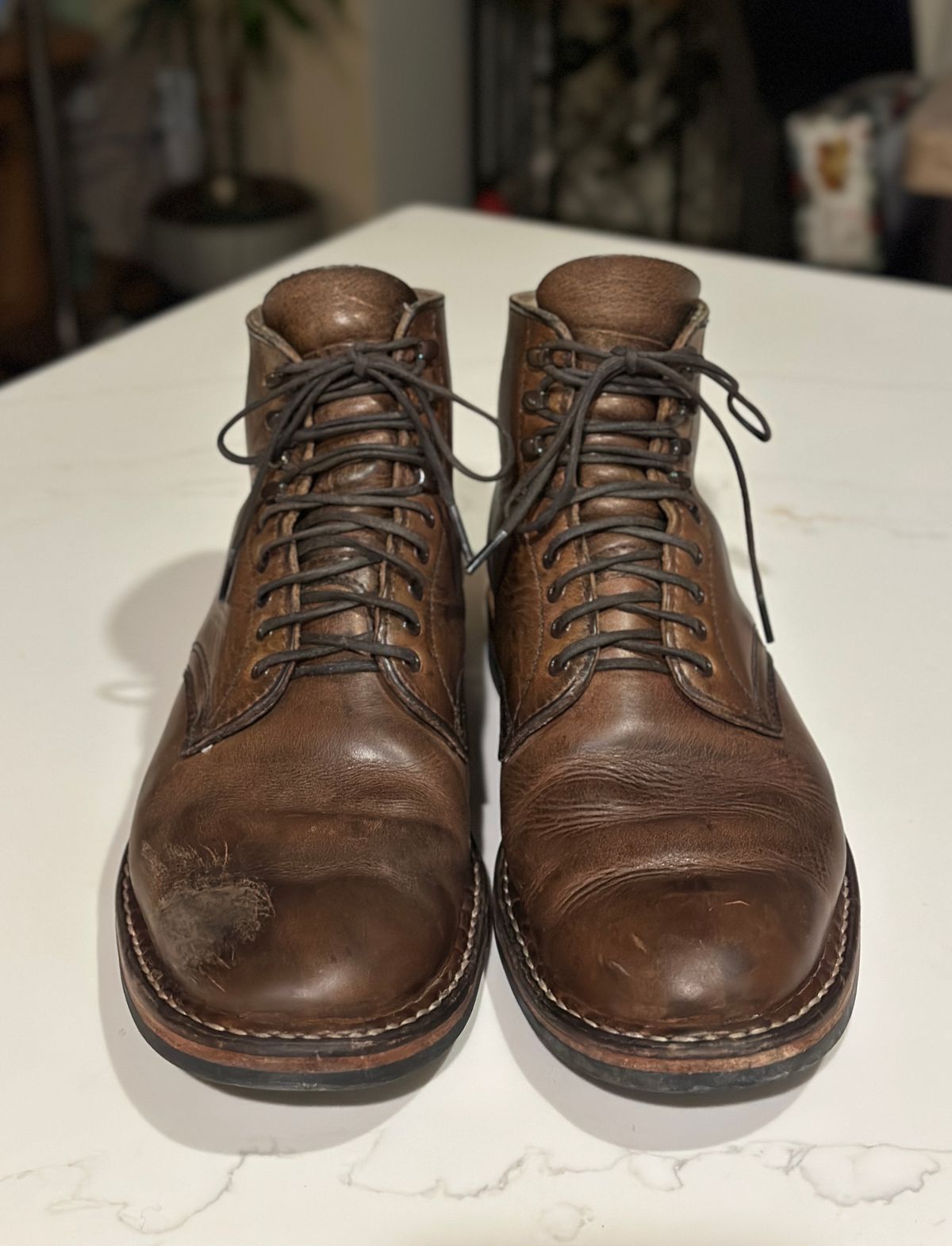 Photo by Ageless on January 5, 2023 of the White's Stevens (Plain Toe) in Horween Natural Chromexcel.