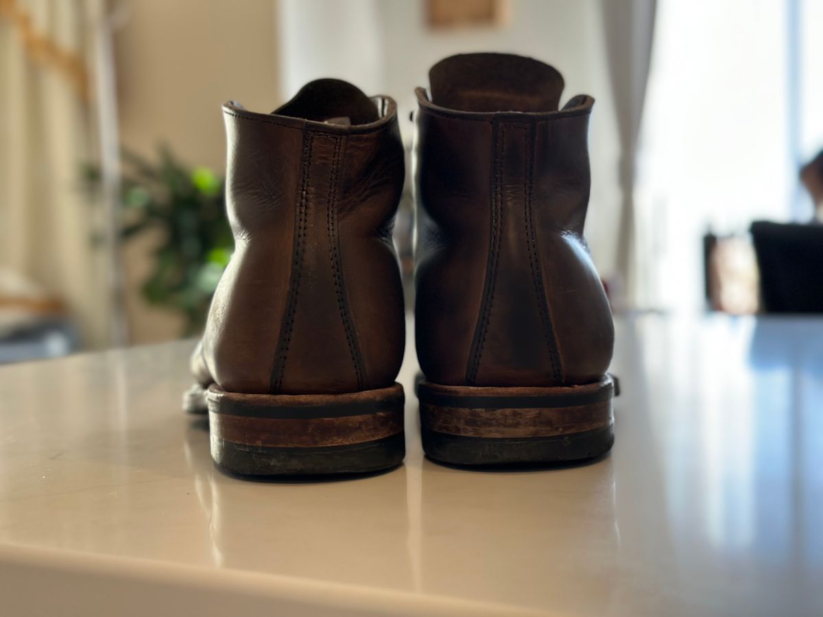 Photo by Ageless on February 4, 2023 of the White's Stevens (Plain Toe) in Horween Natural Chromexcel.