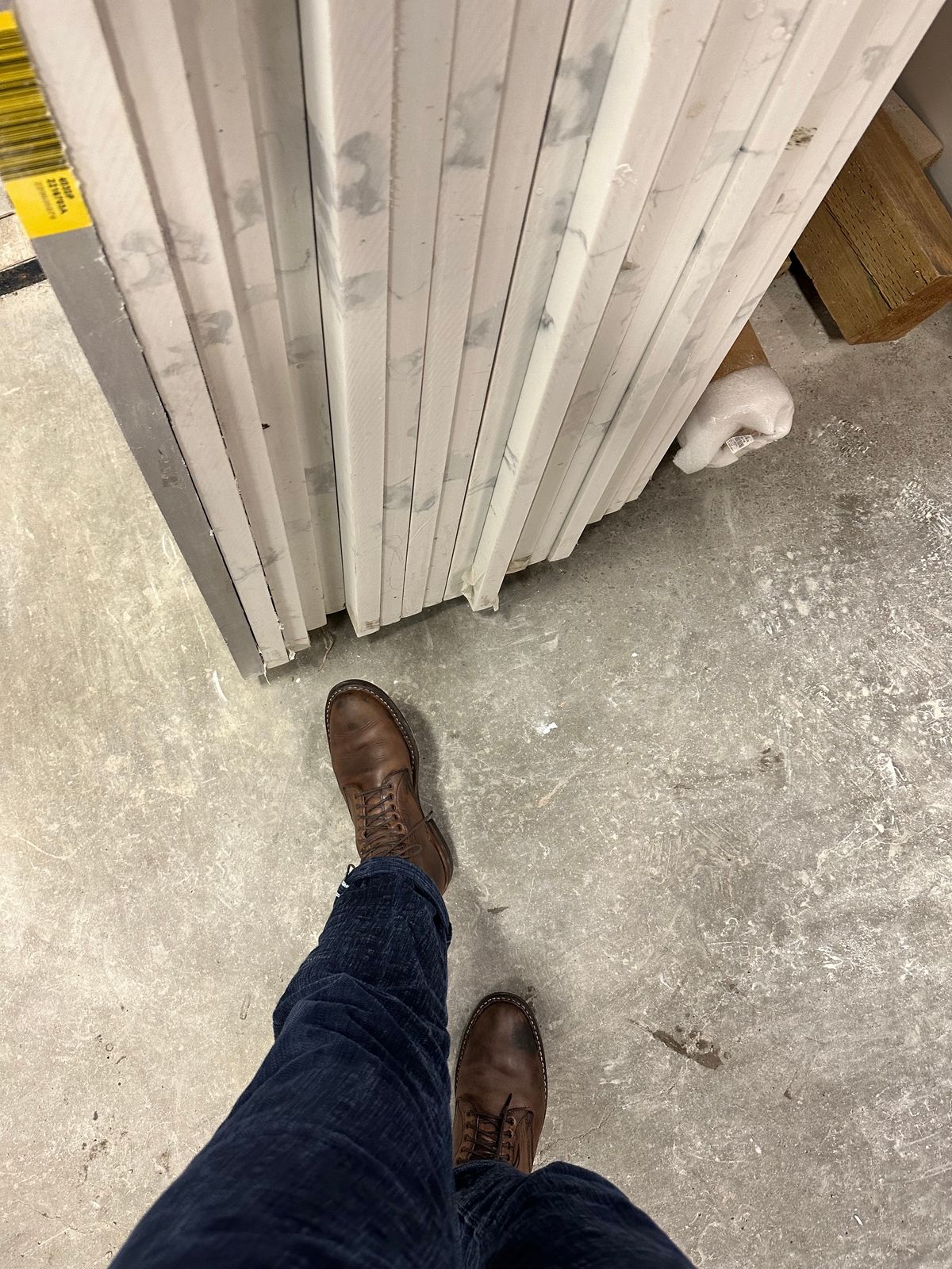 Photo by Ageless on February 4, 2023 of the White's Stevens (Plain Toe) in Horween Natural Chromexcel.