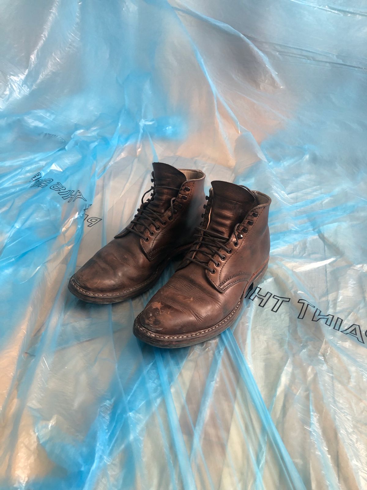 Photo by Ageless on February 19, 2023 of the White's Stevens (Plain Toe) in Horween Natural Chromexcel.