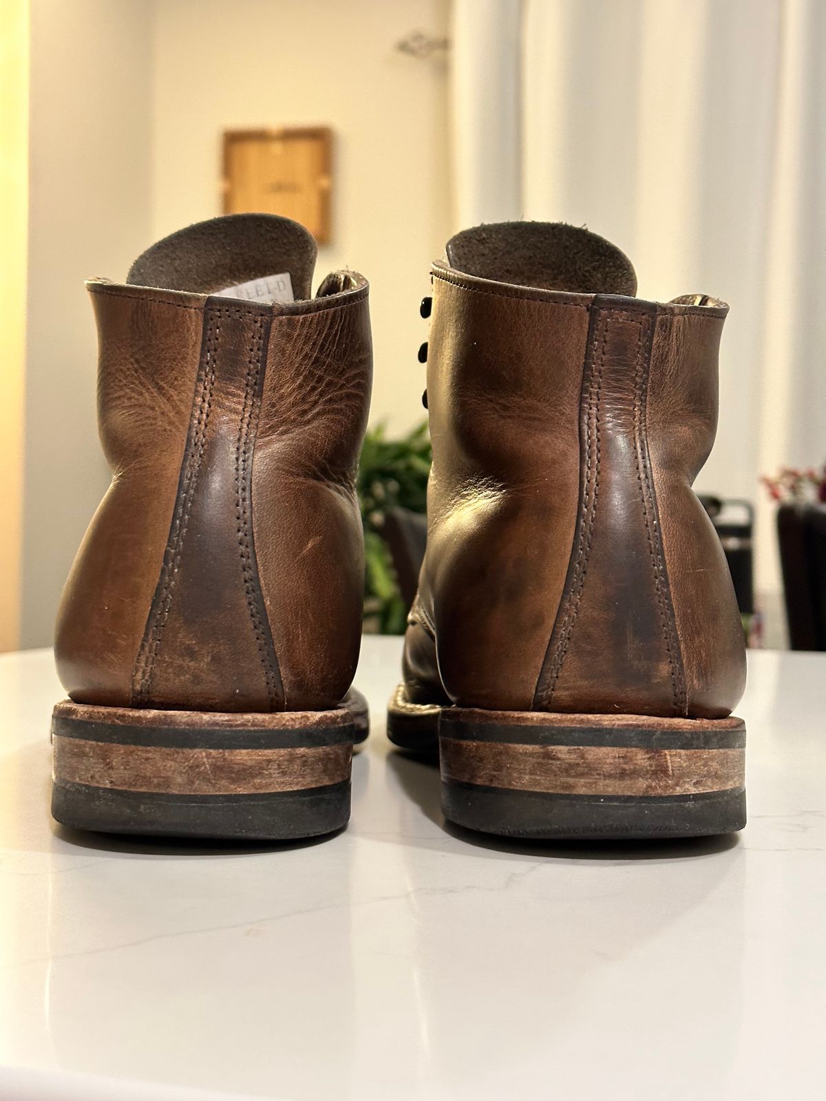 Photo by Ageless on March 5, 2023 of the White's Stevens (Plain Toe) in Horween Natural Chromexcel.