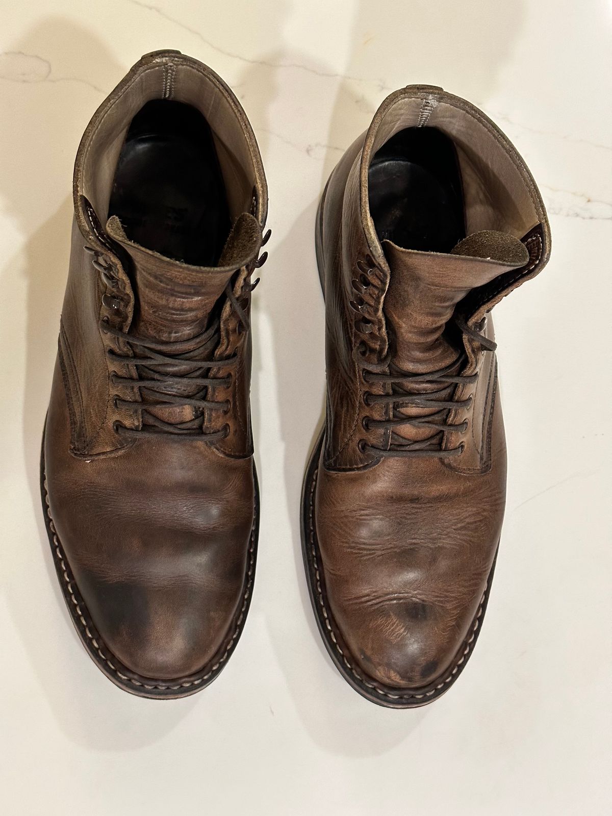 Photo by Ageless on March 5, 2023 of the White's Stevens (Plain Toe) in Horween Natural Chromexcel.