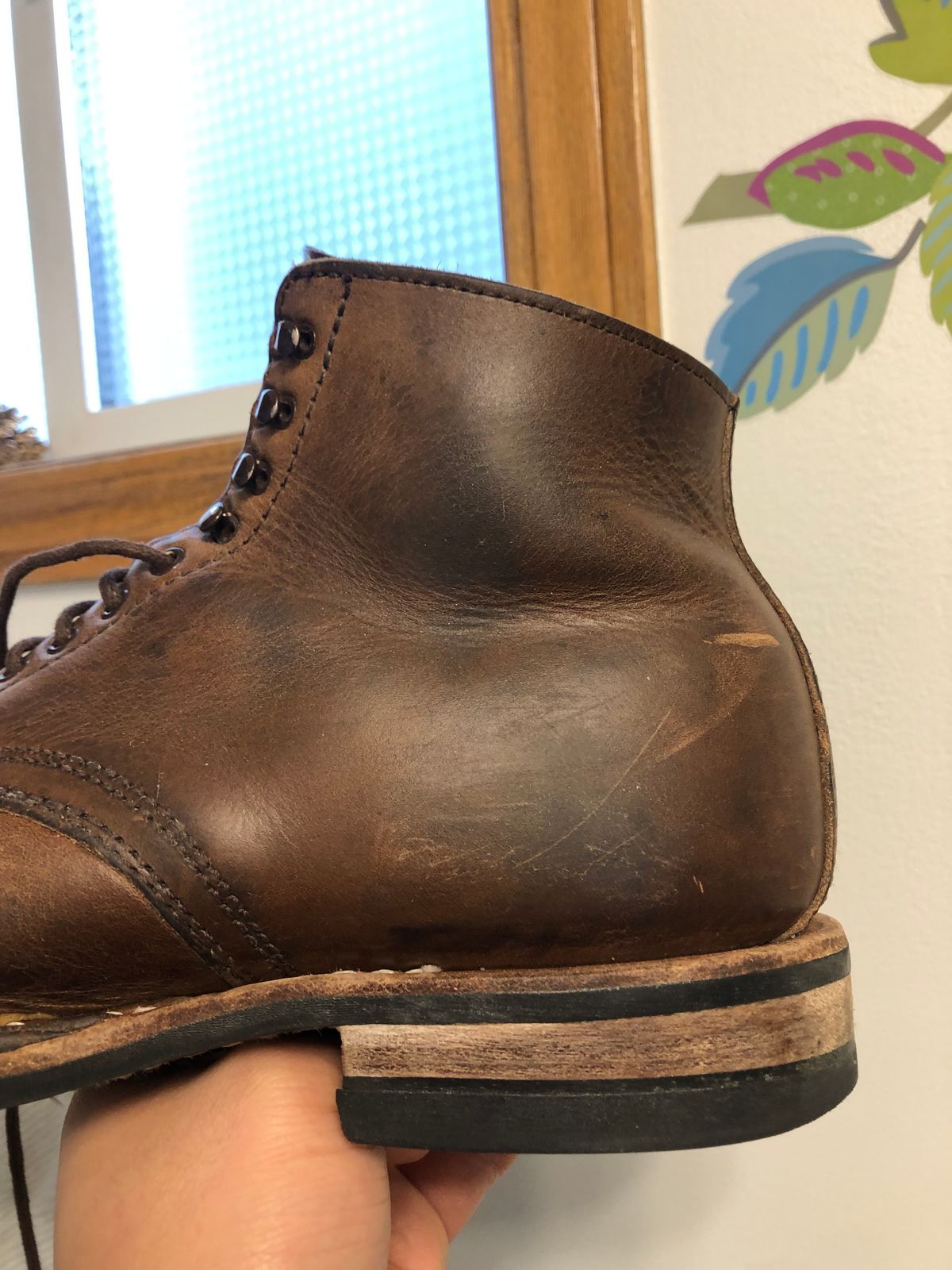 Photo by Ageless on April 2, 2023 of the White's Stevens (Plain Toe) in Horween Natural Chromexcel.