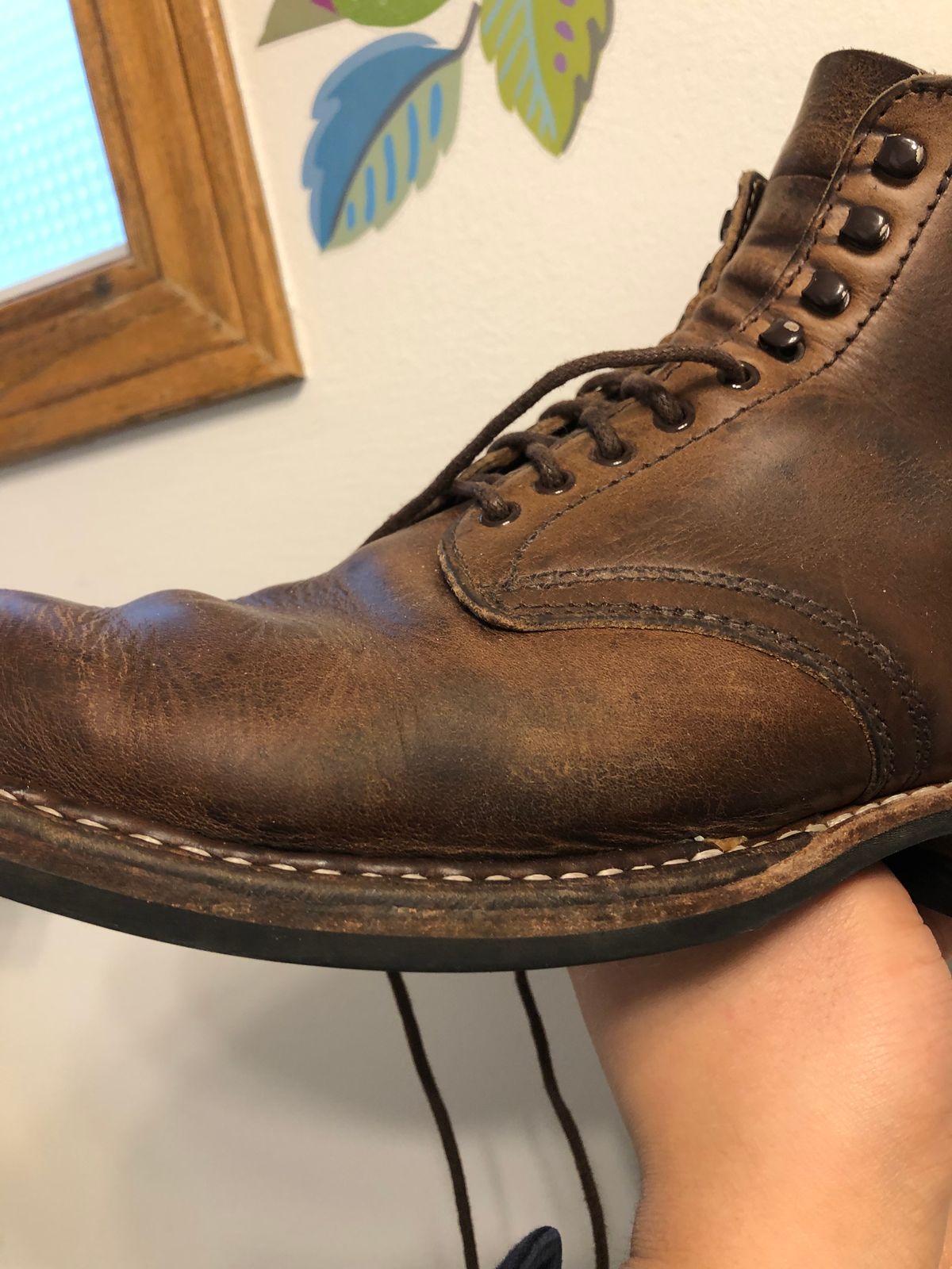 Photo by Ageless on April 4, 2023 of the White's Stevens (Plain Toe) in Horween Natural Chromexcel.