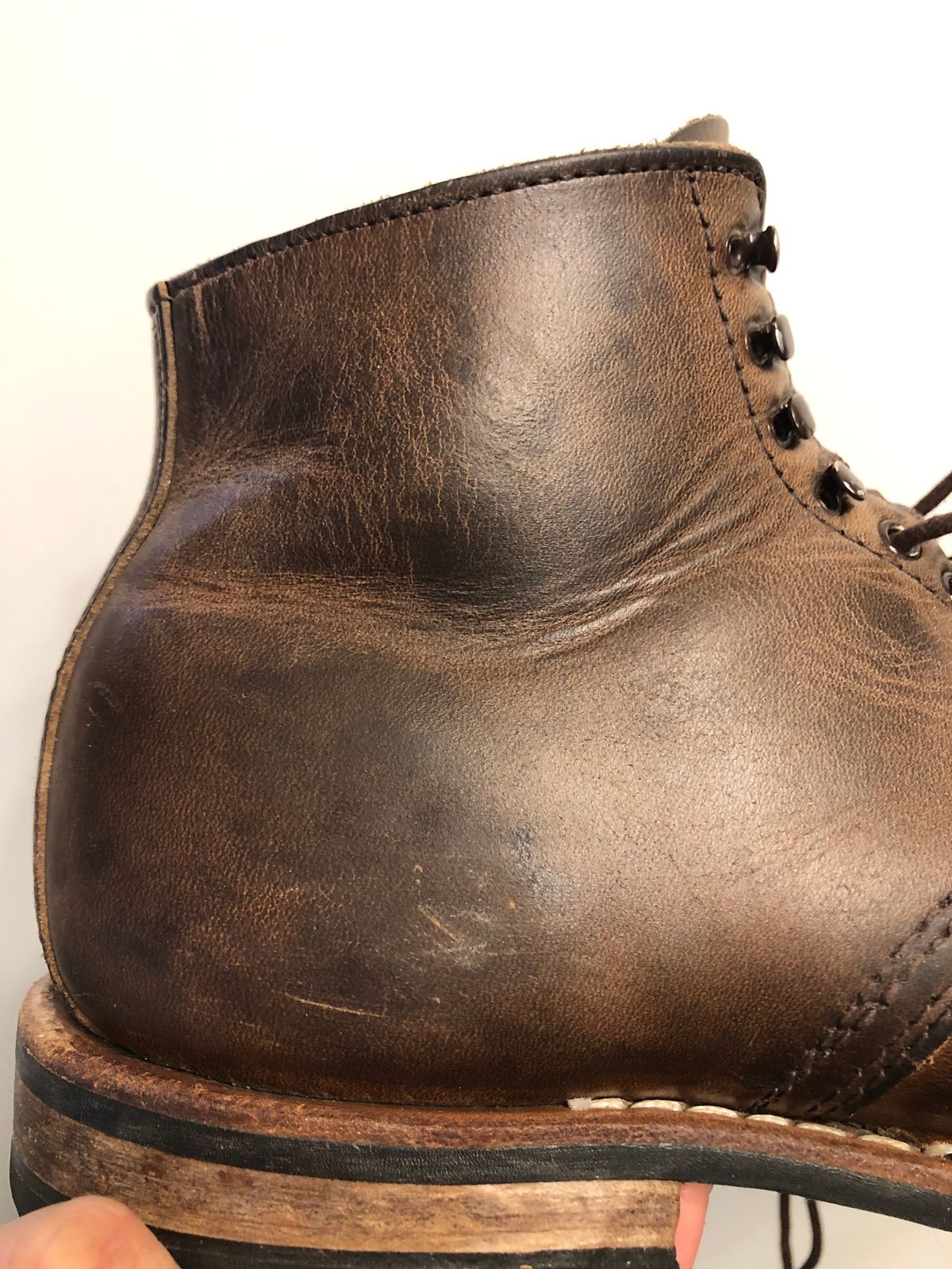 Photo by Ageless on April 2, 2023 of the White's Stevens (Plain Toe) in Horween Natural Chromexcel.