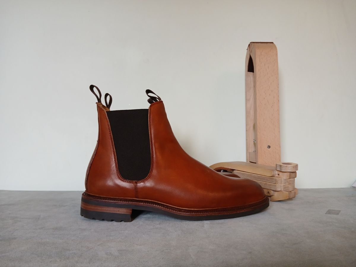 Photo by Ageless on October 2, 2024 of the Meermin Chelsea Boot in Whiskey Heritage Shell Cordovan.