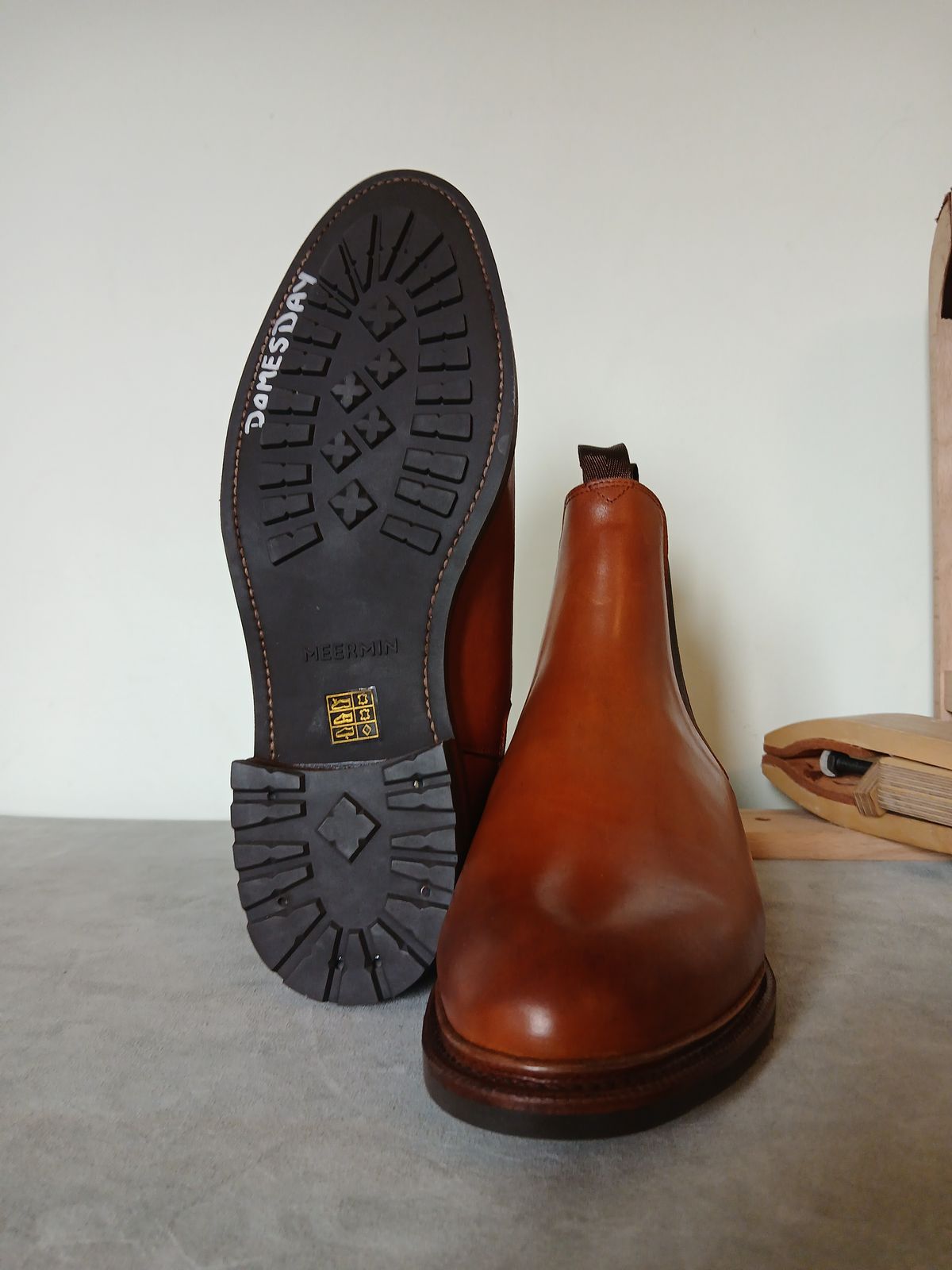 Photo by Ageless on October 2, 2024 of the Meermin Chelsea Boot in Whiskey Heritage Shell Cordovan.
