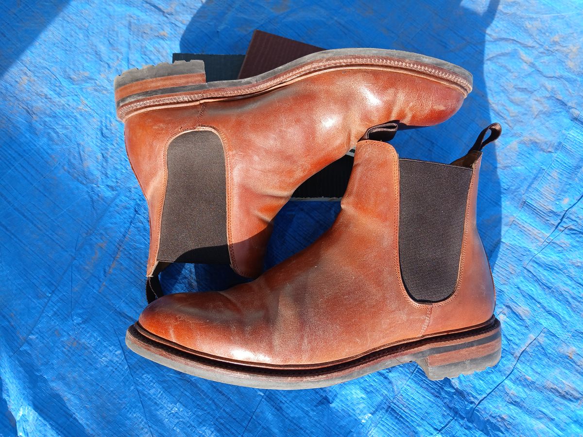 Photo by Ageless on November 2, 2024 of the Meermin Chelsea Boot in Whiskey Heritage Shell Cordovan.