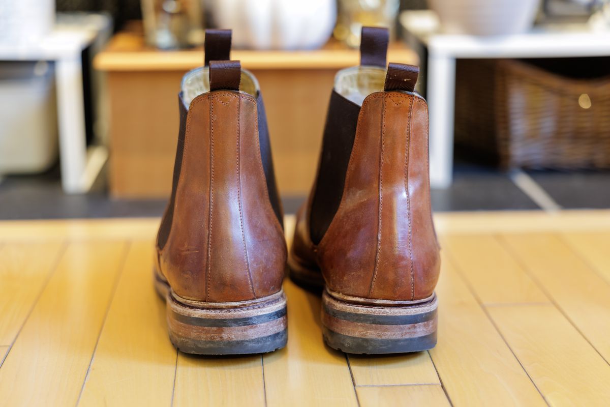 Photo by Ageless on December 6, 2024 of the Meermin Chelsea Boot in Whiskey Heritage Shell Cordovan.