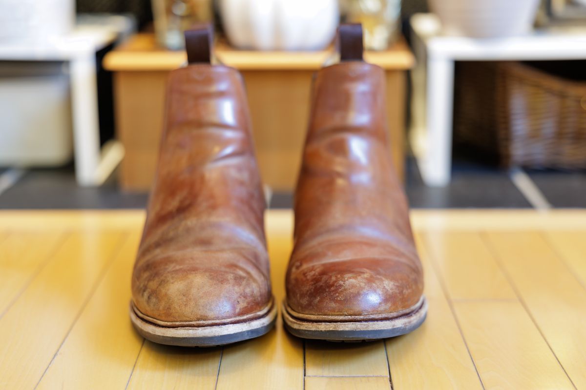 Photo by Ageless on December 6, 2024 of the Meermin Chelsea Boot in Whiskey Heritage Shell Cordovan.
