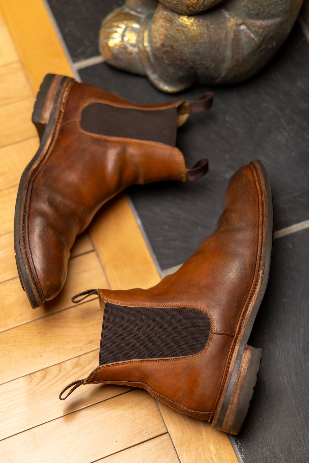 Photo by Ageless on April 5, 2025 of the Meermin Chelsea Boot in Whiskey Heritage Shell Cordovan.