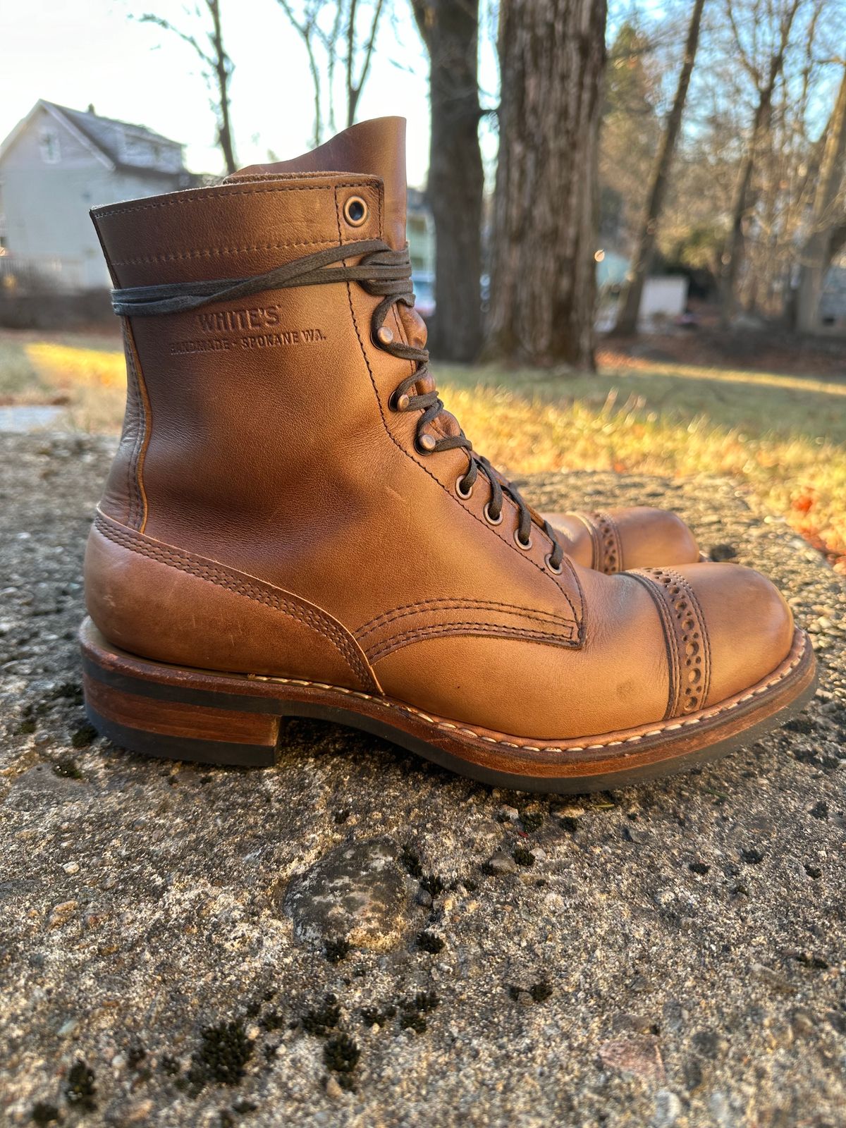 Photo by Bob_Loblaw on January 5, 2025 of the White's Classic Workboot in Horween Natural Chromexcel.