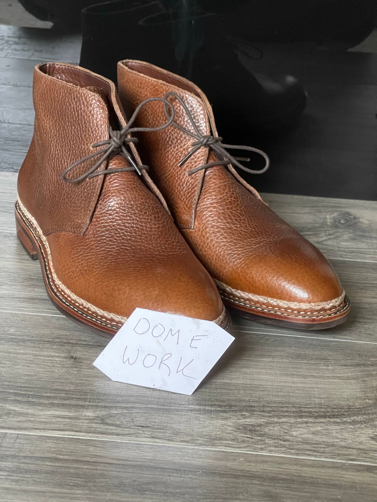 Photo by ifticar2 on October 2, 2022 of the Blkbrd Shoemaker Fenrir Chukka Boot in Unlisted Leather.