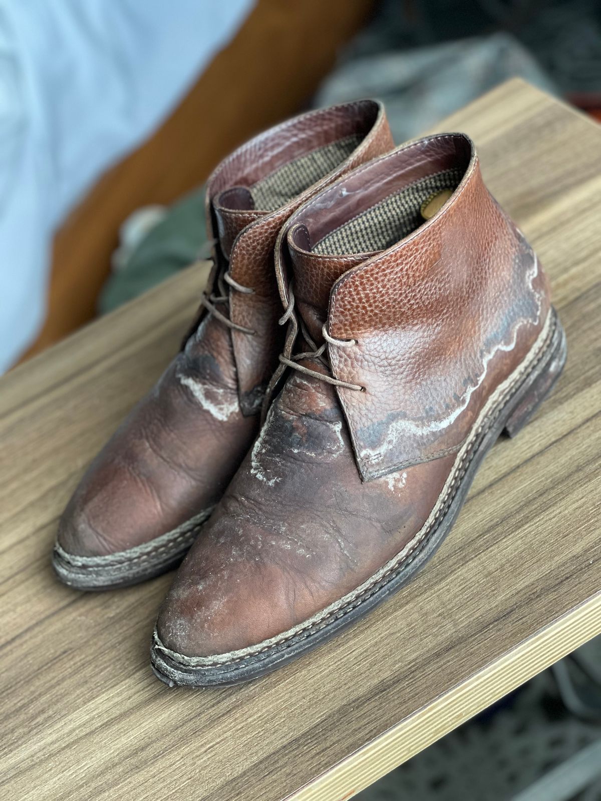 Photo by ifticar2 on March 5, 2023 of the Blkbrd Shoemaker Fenrir Chukka Boot in Unlisted Leather.