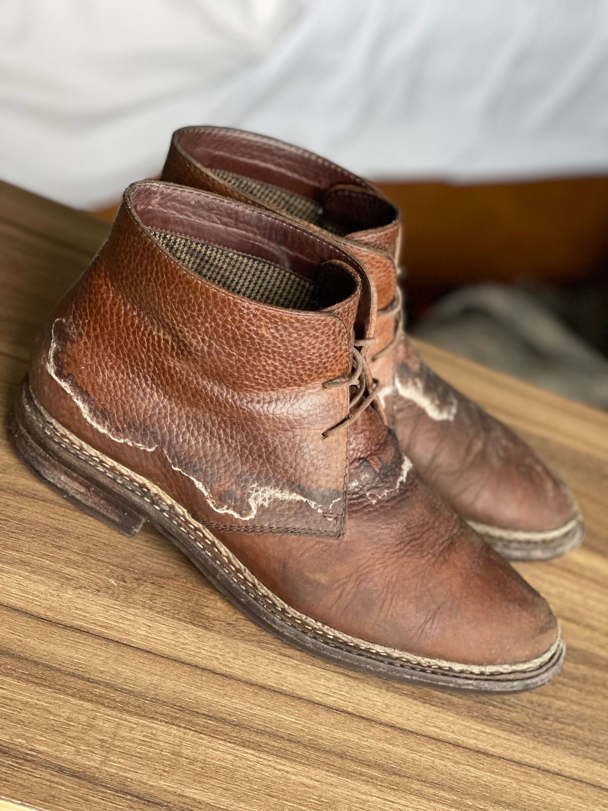 Photo by ifticar2 on March 5, 2023 of the Blkbrd Shoemaker Fenrir Chukka Boot in Unlisted Leather.