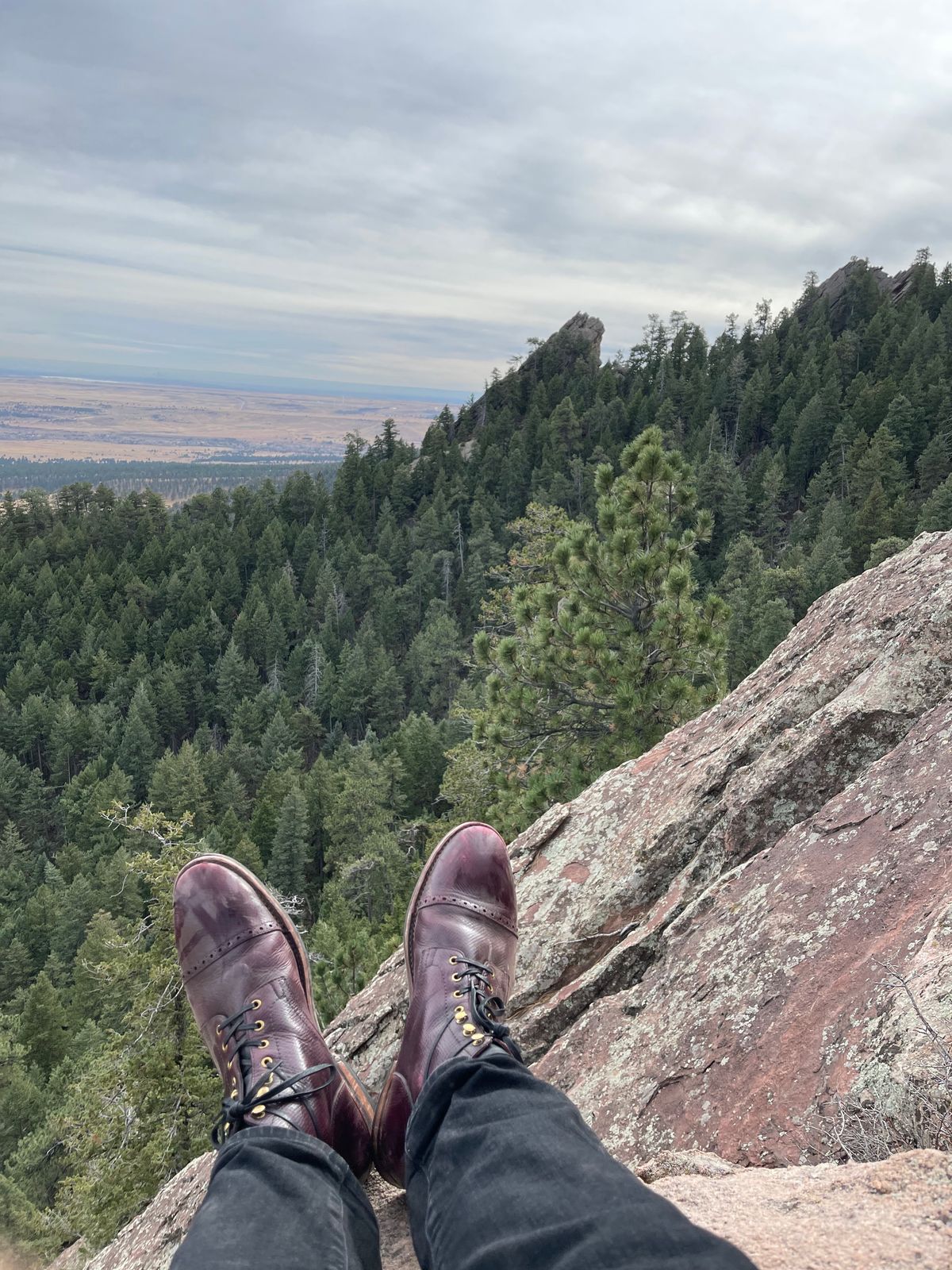 Photo by ifticar2 on December 6, 2023 of the Blkbrd Shoemaker Luchador Service Boot in Horween Dark Burgundy Pioneer Reindeer.