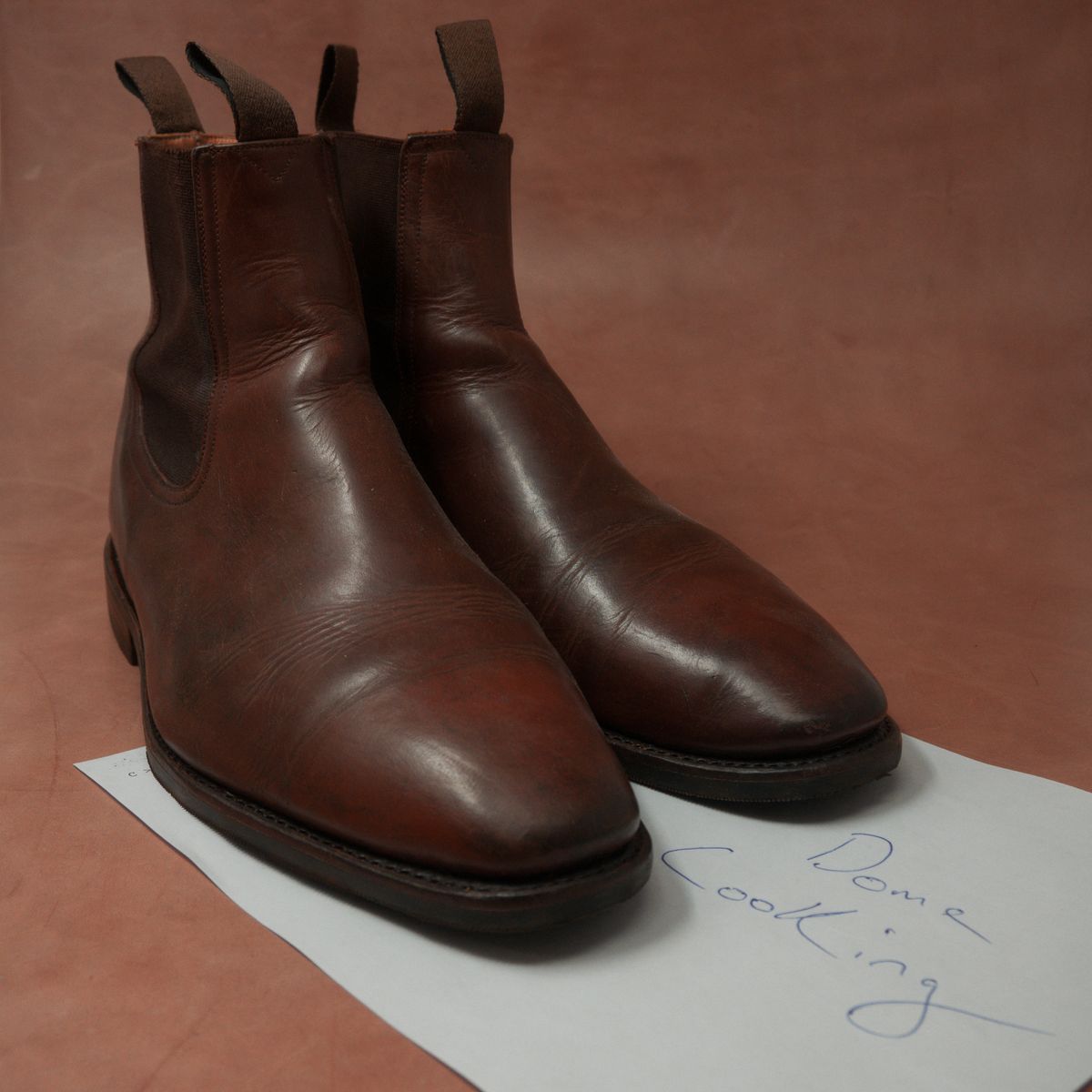 Photo by ifticar2 on November 6, 2025 of the John Doe Shoes Chelsea Boot in Horween Saddle Tan Chromepak.