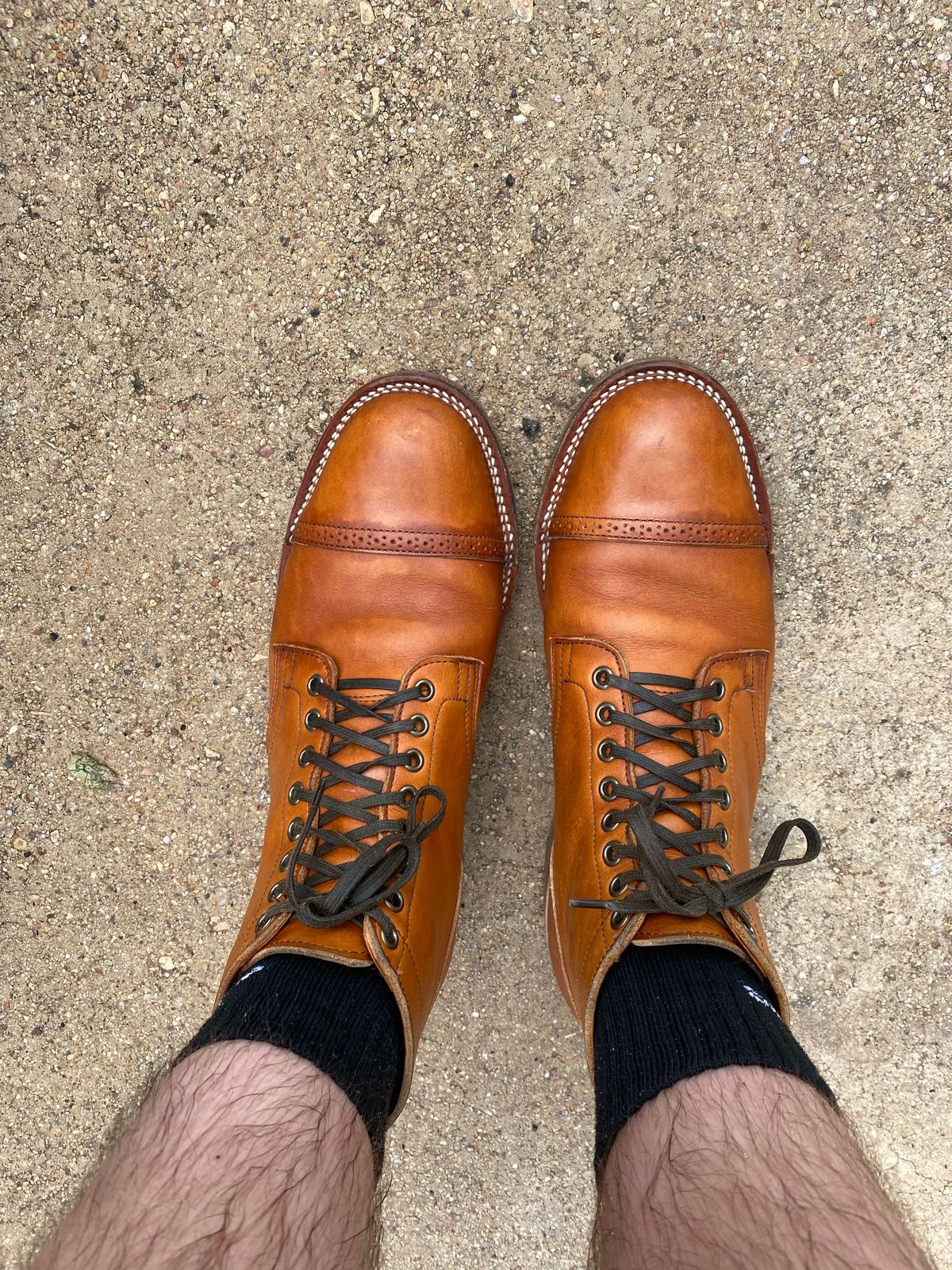 Photo by KieJones on October 7, 2022 of the Viberg Service Boot in Tochigi Natural Cowhide.