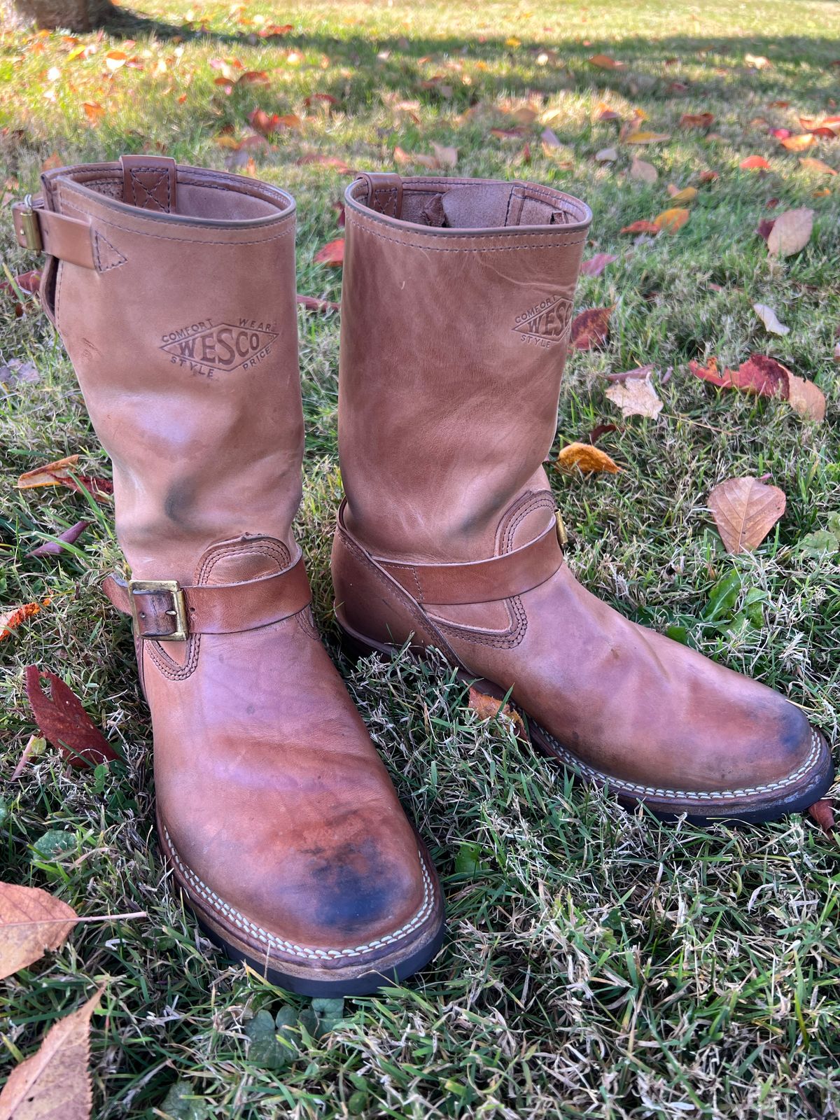 Photo by blackandbrownblues on October 23, 2022 of the Wesco Mister Lou in Maryam Natural Horsebutt.