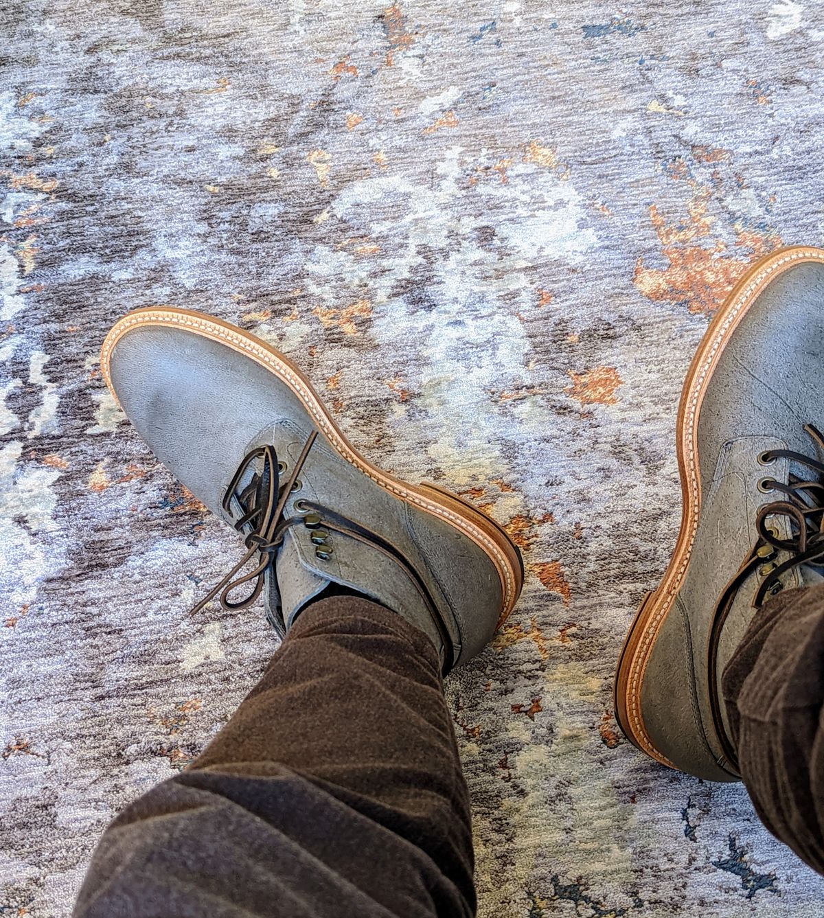 Photo by TylerA_1 on November 1, 2022 of the Grant Stone Diesel Boot in C.F. Stead Storm Kudu.
