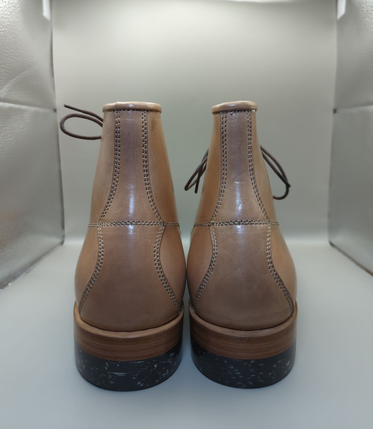 Photo by StarWarrior on October 3, 2023 of the Midas Spalla Derby Boot in Shinki Natural Oiled Horsebutt.