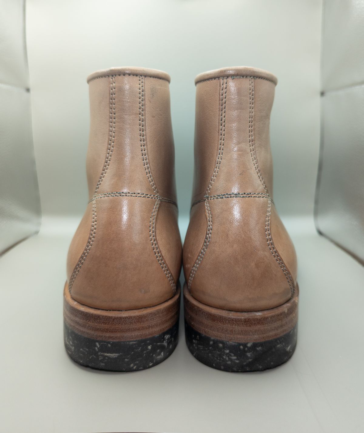 Photo by StarWarrior on November 6, 2023 of the Midas Spalla Derby Boot in Shinki Natural Oiled Horsebutt.