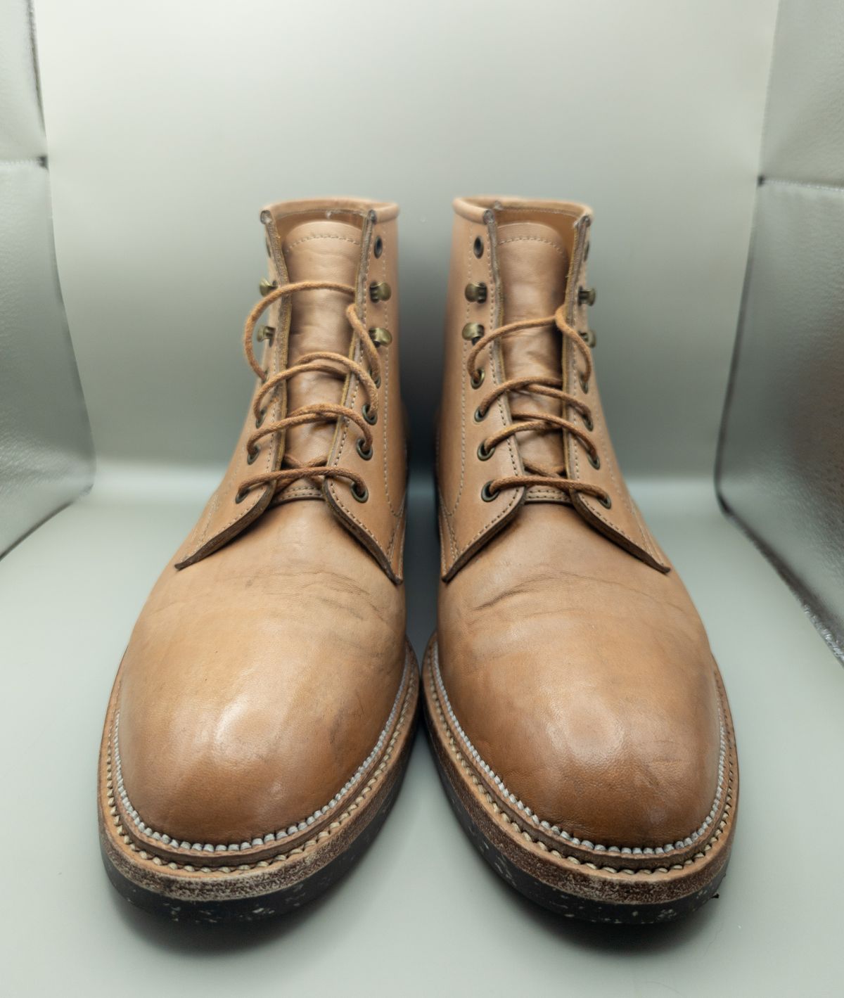 Photo by StarWarrior on November 6, 2023 of the Midas Spalla Derby Boot in Shinki Natural Oiled Horsebutt.