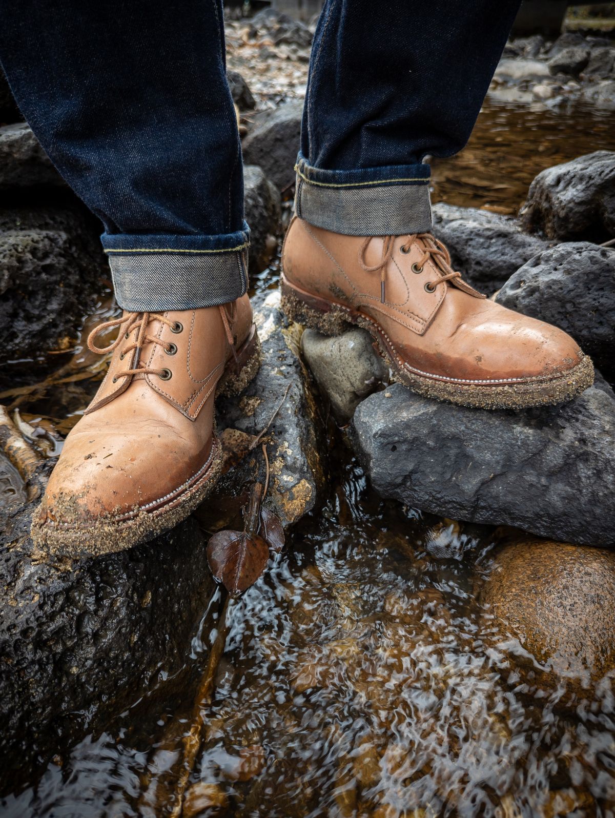 Photo by StarWarrior on December 5, 2023 of the Midas Spalla Derby Boot in Shinki Natural Oiled Horsebutt.