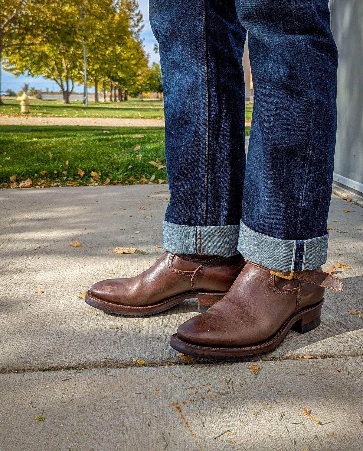 Photo by StarWarrior on October 22, 2025 of the Quan Shoemaker Engineer in Maryam Brown Horsebutt.