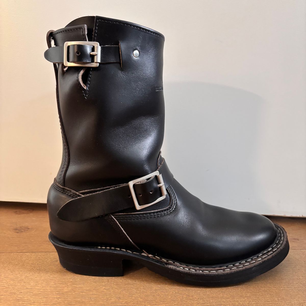 Photo by HolyBasil on February 6, 2026 of the White's Nomad Engineer Boots in Horween Black Chromexcel Horsehide.