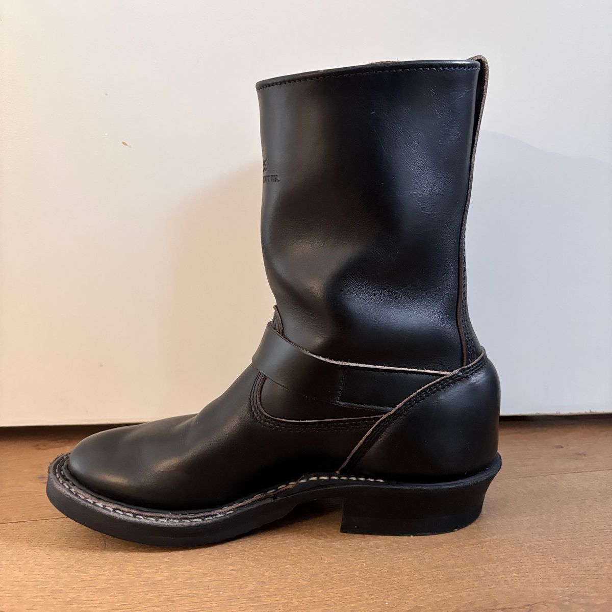 Photo by HolyBasil on February 6, 2026 of the White's Nomad Engineer Boots in Horween Black Chromexcel Horsehide.