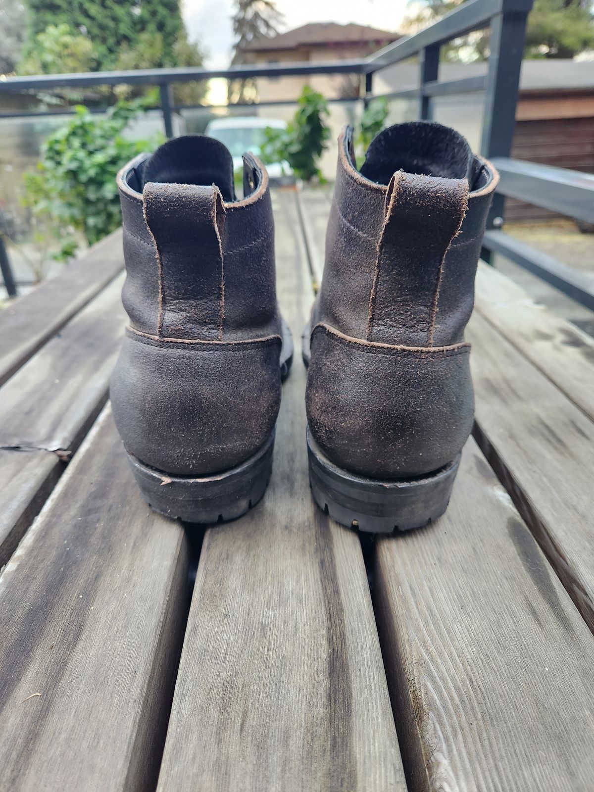 Photo by pnydm on November 5, 2022 of the Truman Service Boot in Horween Black Waxed Flesh.