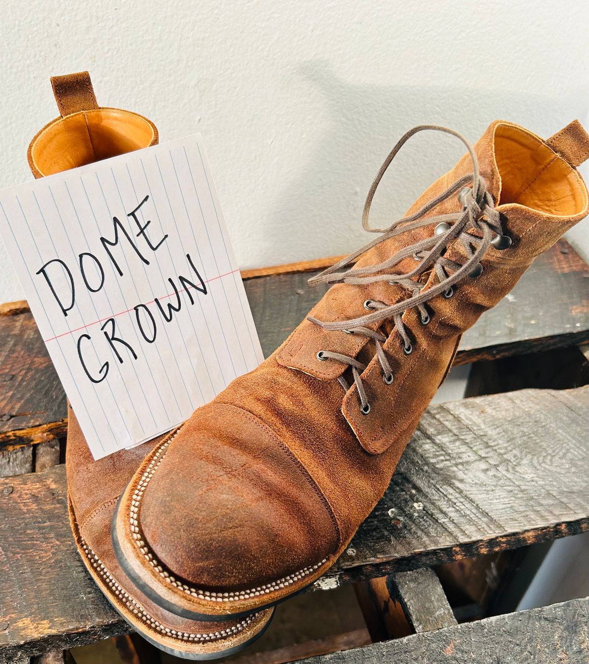 Photo by heritage_boots_obsessed on November 2, 2023 of the TAFT Stitchdown Legacy Boot in C.F. Stead Rust Waxy Commander Suede.
