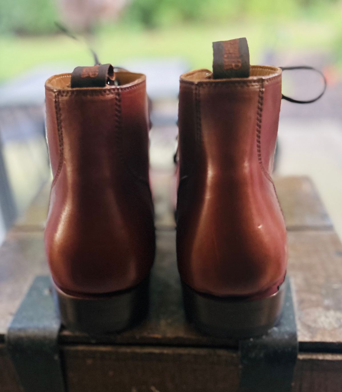 Photo by heritage_boots_obsessed on October 1, 2025 of the Thursday Thursday / Brawler in Wickett & Craig Medium Brown Traditional Harness.