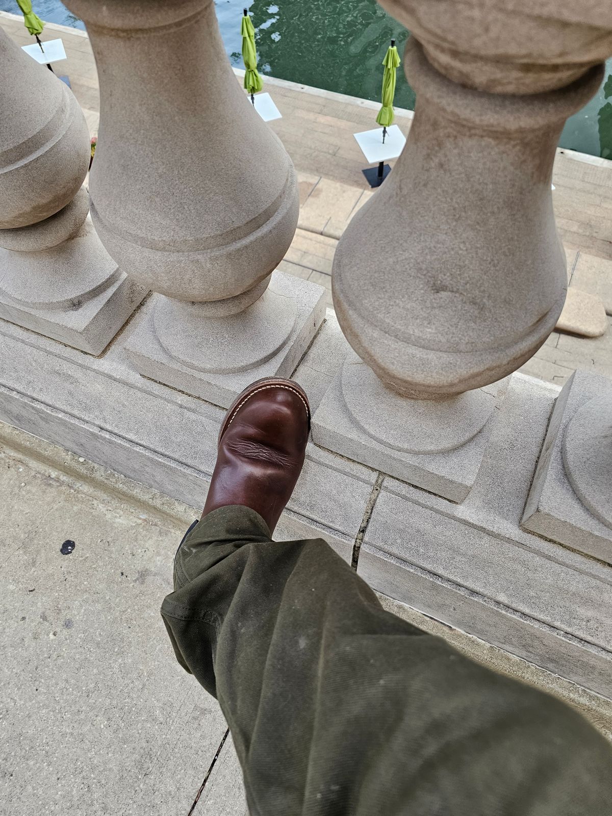 Photo by rustic.boots on October 18, 2023 of the Rolling Dub Trio Stan in Horween Brown Chromexcel.