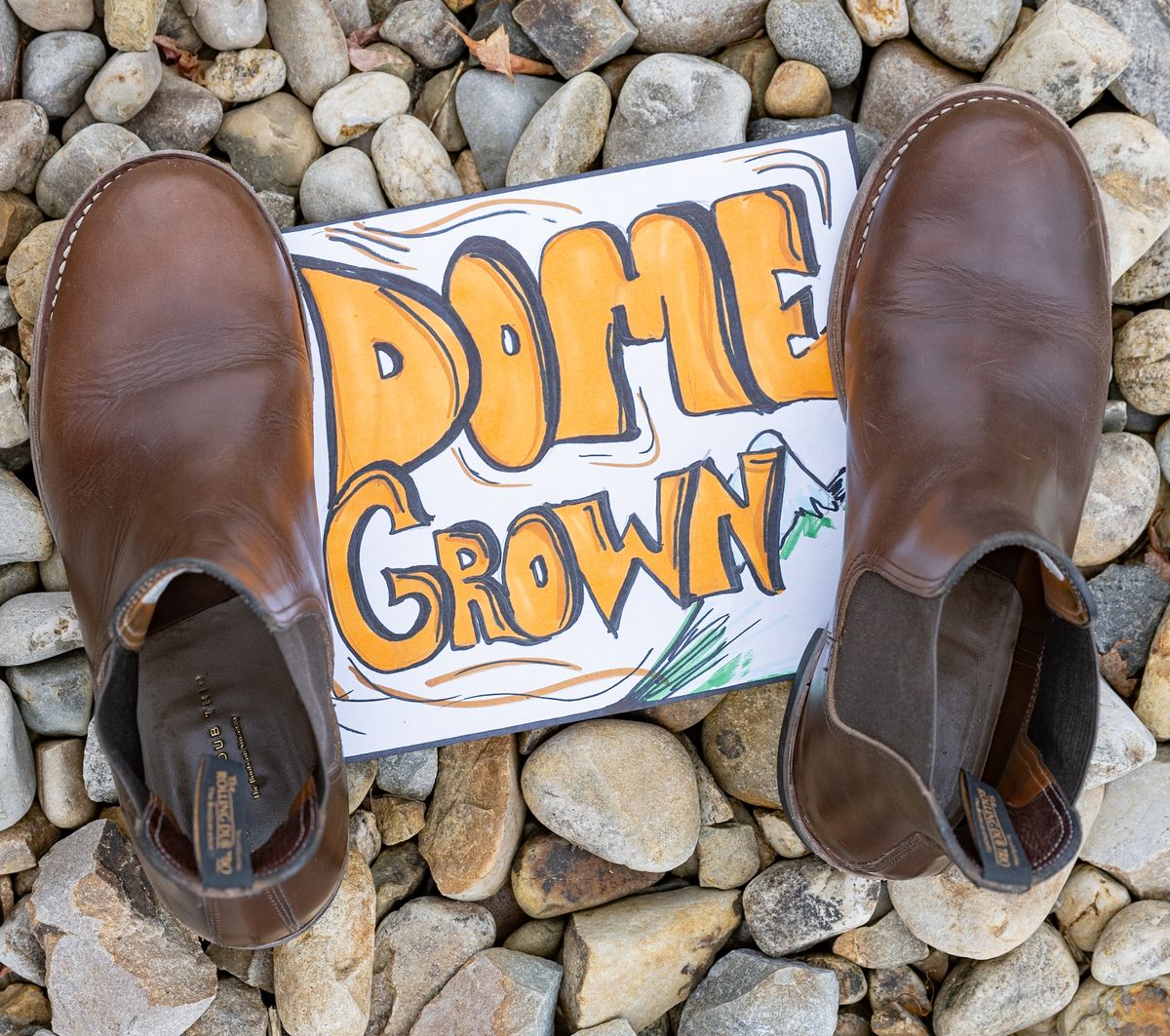 Photo by rustic.boots on November 4, 2023 of the Rolling Dub Trio Stan in Horween Brown Chromexcel.