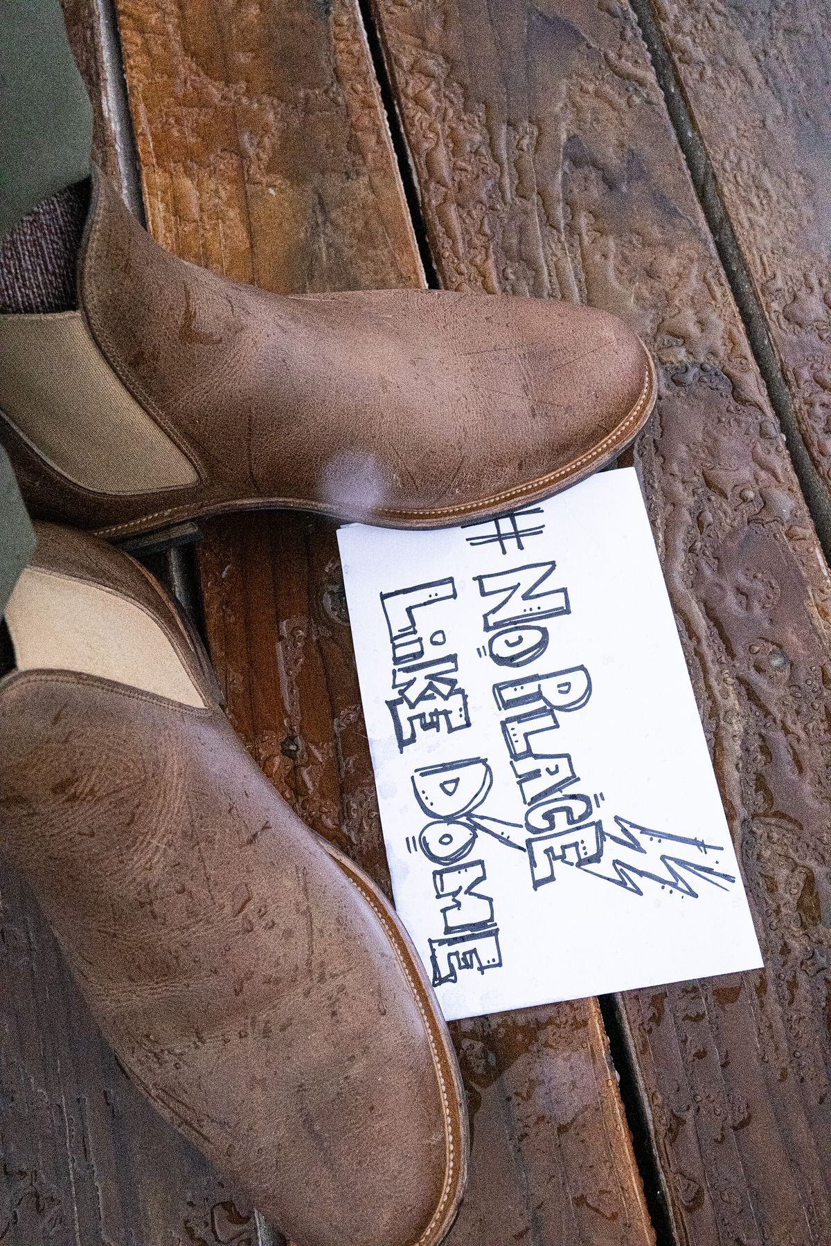 Photo by rustic.boots on November 5, 2022 of the Viberg Chelsea in C.F. Stead Camel Hair Waxed Kudu.